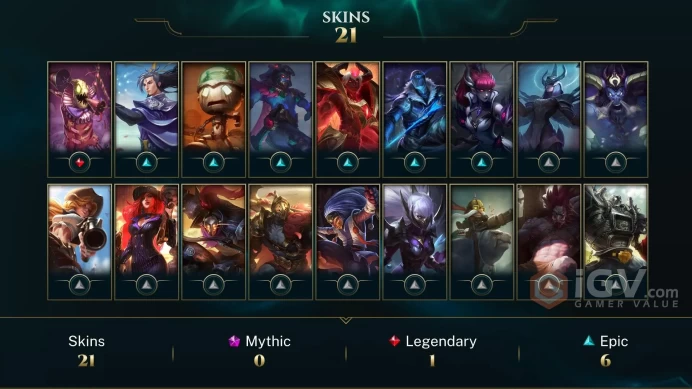 [Code 9866] Level 75 + 21 Skins / EUW / Very Cheap