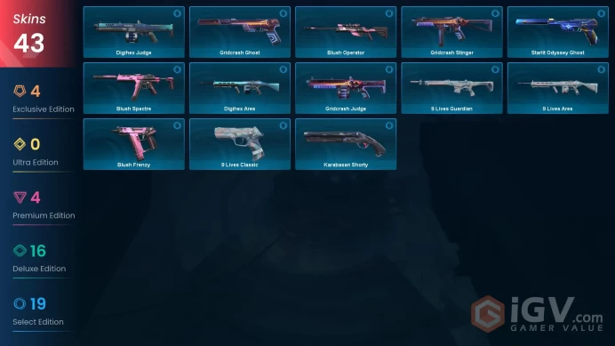 EU / 43 LUX SKINS (Gaia's Vengeance Vandal+Reaver Sheriff+Neptune Vandal) + 3 KNIVES (RGX 11z Pro Firefly) / MAIL (FULL ACCESS)