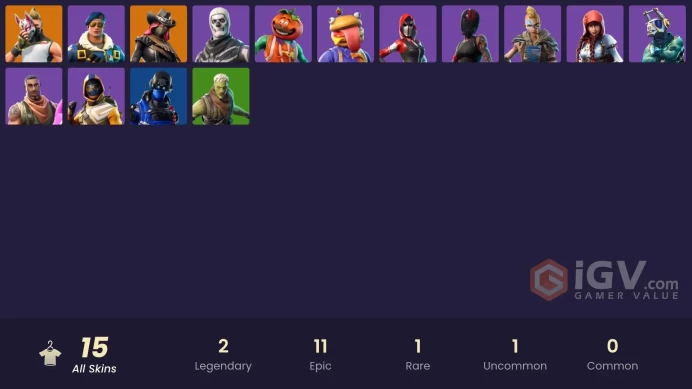 | PC/PSN/XBOX | 15 SKINS | Drift | Calamity | Tomatohead | Redline | The Ace | Skull Trooper | Summit Striker | Fable | 100 VBUCKS | FSaeH |