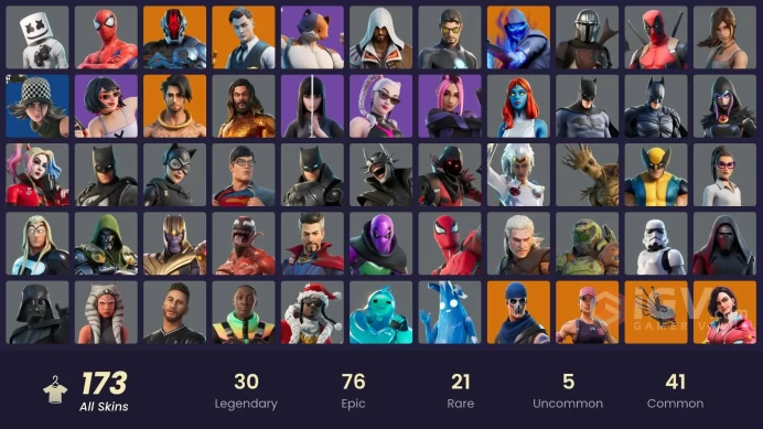 PC/Xbox/Nintendo 173 skins | OG STW Leviathan Axe | Lara Croft | Gold Brutus | Gold Midas | Era | Sentinel | Catalyst | Joey | Fusion | Raz 