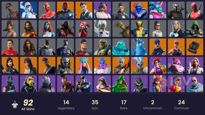 PC/PSN/Xbox/Nintendo 92 skins | OG STW | Travis Scott | Tart Tycoon | Huntmaster Saber | Master Chief (Matte Black) | Gold Midas | Gold Brutus |