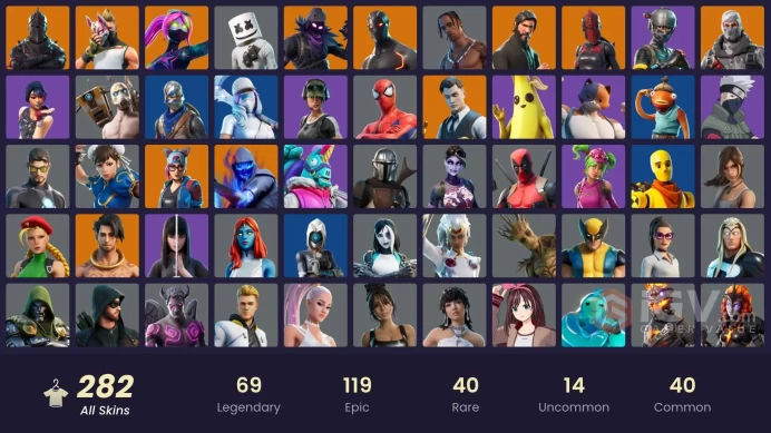 [PC/PSN/XBOX] 280 skins | IKONIK | Black Knight |  Travis Scott  | Sparkle Specialist | The Reaper | Blue Squire | OG stw | Take the L | Leviath