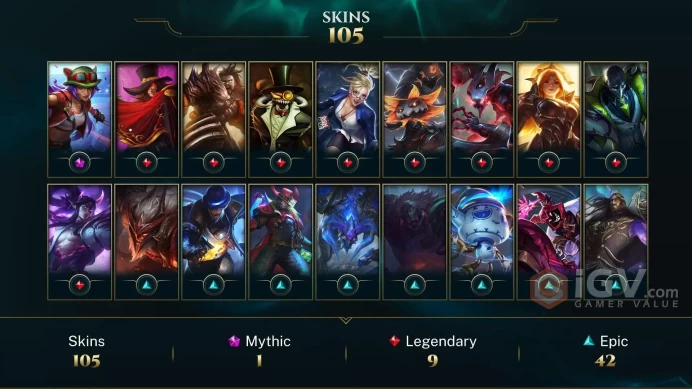 LAS UNK- 105 Amazing Skin- 171 Champs- Last Season Silver2 - Ranked Ready- Instant Delıvery- Full Acces