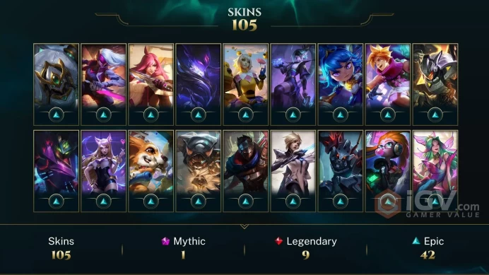 LAS UNK- 105 Amazing Skin- 171 Champs- Last Season Silver2 - Ranked Ready- Instant Delıvery- Full Acces