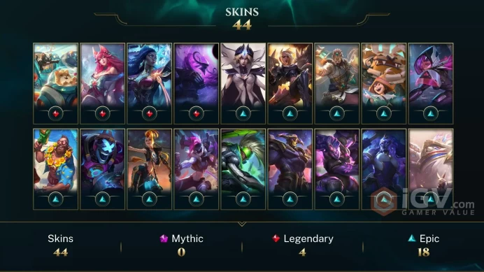 | LAN | 44 SKINS | BRONZE 2 | 118 CHAMPIONS | 155 LEVEL | INSTANT DELIVERY | FULL ACCESS | FXjG3 |