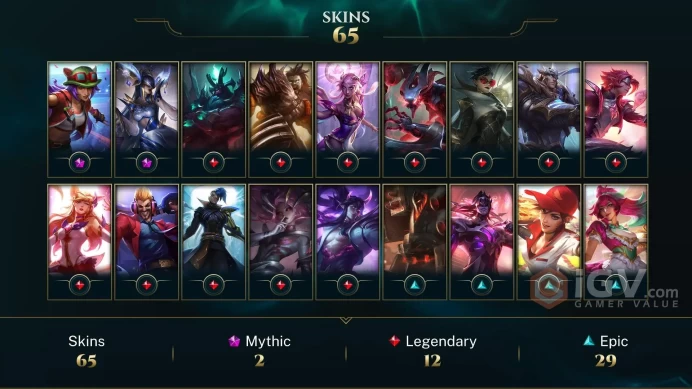 LAS UNK- 65 PERFECT SKIN- RANKED READY- 115CHAMP 37K BE-  78 MYTHIS ESSANCE-  INSTANT DELIVERY- FULL ACCES