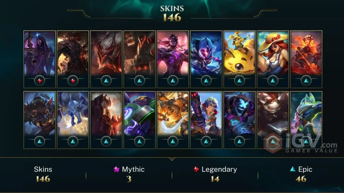 Full access Daimond acc/Soulstealer Vayne+2012Championship Riven rare skin+ Lancer Zero Hecarim+ Udyr and Ez ultimate skins+ 105 other skins
