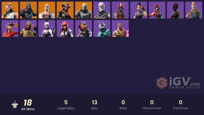 | PC/PSN/XBOX | 18 SKINS | Calamity | Enforcer | Ragnarok | Drift | A.I.M. | Rook | Giddy-up | Sledgehammer | Redline | 0 VBUCKS | FWdld |