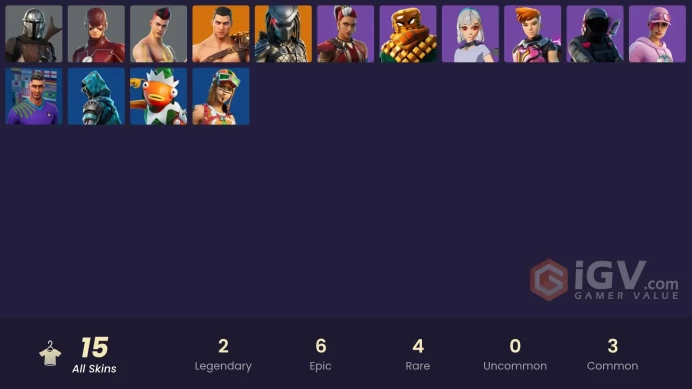 | PC/PSN/XBOX | 15 SKINS | Menace | Predator | Mandalorian | Lexa | Mancake | Reese | Kondor | Mave | TheGrefg | Insight | 400 VBUCKS | FX2YW |