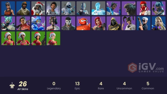 | PC/XBOX | 26 SKINS | Frozen Raven | Frozen Love Ranger | Frozen Red Knight | Gala Glimmer | Platinum The Weeknd | Kendo | 100 VBUCKS | FY0Tq |