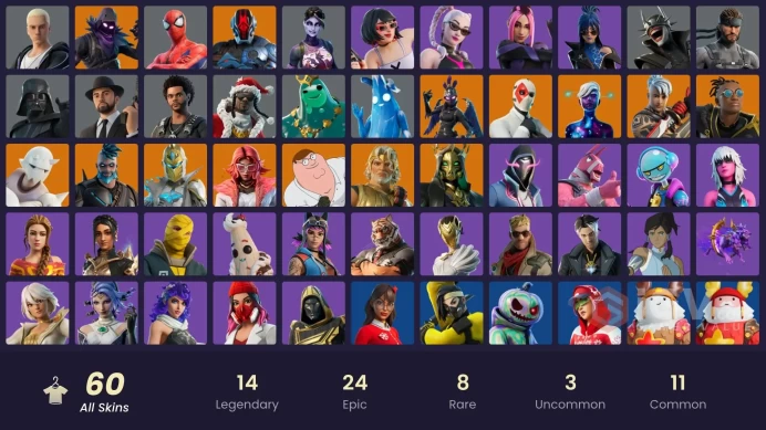 Code [9872] [PC] 60 skins | Raven | Zeus | Malik | Ronin | Omegarok | Ravage | Galaxy Scout | Snap | Spectra Knight | Peter Griffin | The Founda