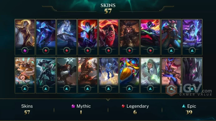 EUW D3- 57 Perfect Skin -105 Champs- ADC MAIN-2020 Handmade Account- Full Acces- Instant Delivery