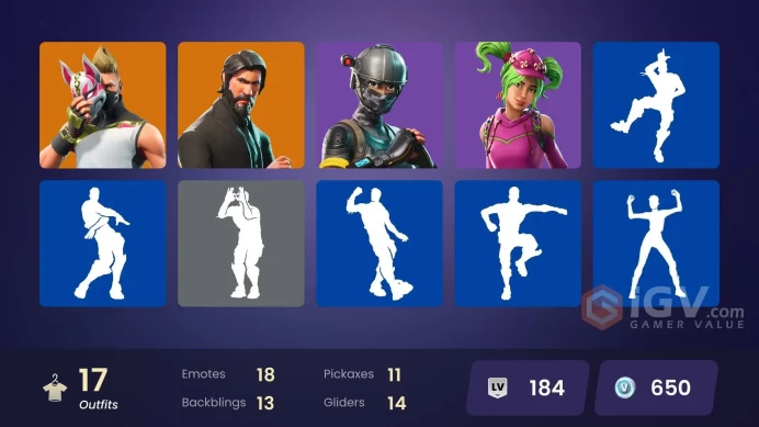 [PC/PSN/XBOX] 17 skins | The Reaper | Elite Agent | Dark Voyager | Spectra Knight | Drift | Mission Specialist | Huntress | Moonwalker | 650 VB