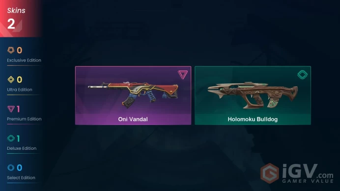 | AP | 2 SKINS | VALUE: 3050 VP | Oni Vandal | Holomoku Bulldog | SILVER 1 | 69 LEVEL | INSTANT DELIVERY | FULL ACCESS | FXjWc |