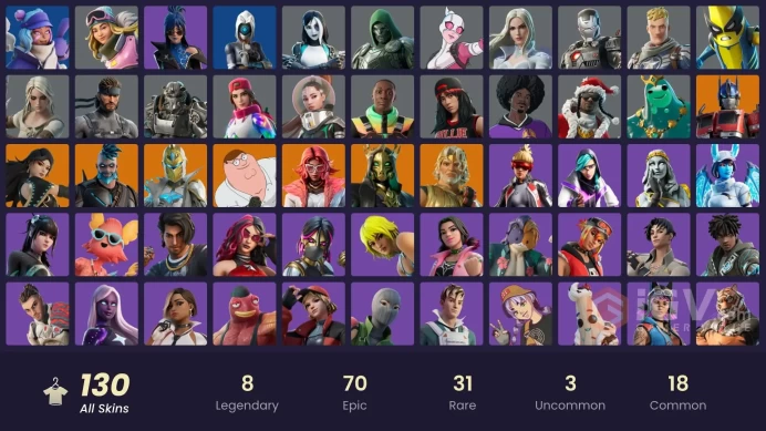 [PC/PSN/XBOX] 130 skins | Vivi Chroma | Era | Optimus Prime | Zeus | Spectra Knight | Hades | Omegarok | Valeria | Peter Griffin | Poseidon |