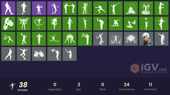 | PC/PSN/XBOX | 32 SKINS | Carina | Void Walker Lynx | Exalted Ice King | Rebel Oro | Cassidy Quinn | Power Punk | Gale | 100 VBUCKS | FYvNq |