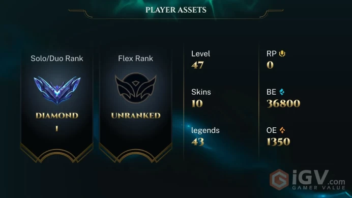 [EUW] DIAMOND 1 / FULL ACCSS/ EMAIL CHANGEABLE / INSTANT DELIVERY