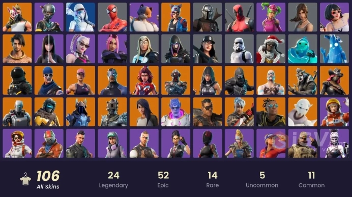 106 skins | Elite Agent | Take The L | Reaper | Ride The Pony | Snowflake | Dire | Valor | Gear Specialist Maya | Calamity | Drift
