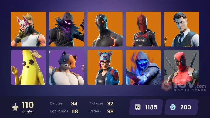 110 skins | Take The L | Omega | Reaper | Gold Midas | Spike | Rogue Agent | Dire | Valor | Gear Specialist Maya | Calamity | Drift | Raven