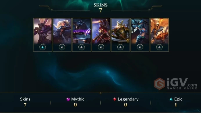 EUW / IRON 1 %0WR - 57 Champ - 7 Perfect Skins(1 Epic) - 2.6K BE - FULL ACCES -  LIFETIME WARRANTY - CHEAP