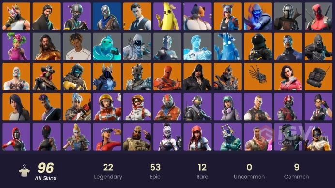 96 skins | The Reaper | Elite Agent | Take The L | Blue Squire | Royale Knight | Ride The Pony | Snowflake | Gold Midas | Rogue Agent