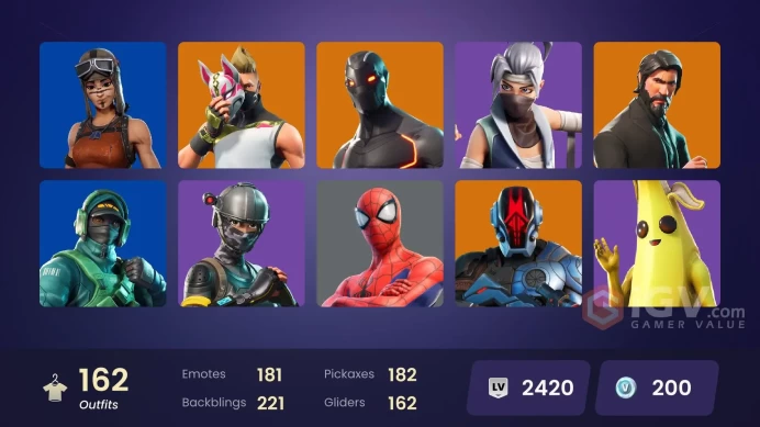 162 skins | The Reaper | Elite Agent | Take The L | Omega | Reaper | Snowflake | Renegade Raider | Point Patroller | Trilogy | Sultura | Reflex