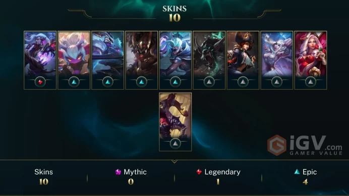 EUW / SILVER 1 START - LAST SEASON PLA- 78 Champ - 13 Perfect Skins(1 Legendary, 4 Epic) - 19.3K BE - FULL ACCES -CHEAP