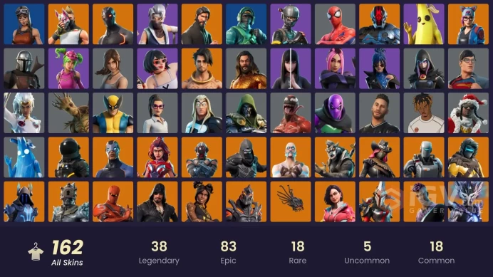 162 skins | The Reaper | Elite Agent | Take The L | Omega | Reaper | Snowflake | Renegade Raider | Point Patroller | Trilogy | Sultura | Reflex