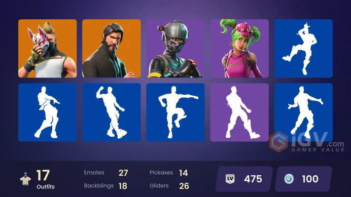 17 skins | The Reaper | Elite Agent | Take The L | Ride The Pony | Snowflake | Blue Team Leader | Valor | Drift | Dark Voyager | Carbide | Thor