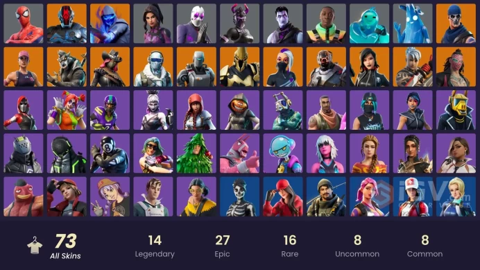 73 skins | Merry Mint Axe | Ride The Pony | Point Patroller | Sultura | Heron Stance Hero | Blitz | Trilogy | Dire | Calamity | Fusion | Sorana