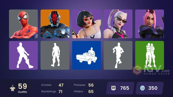 59 skins | Mat Master | The Imagined | The Foundation | Paradigm (Reality-659) | Ronin | Malik | Joey | Snap | Kymera | The Origin