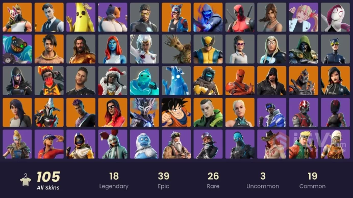 105 skins | Blue Team Leader | Gold Meowscles | Gold Brutus | Gold TNTina | Gold Midas | Point Patroller | Blue Striker | Trilogy | Sultura