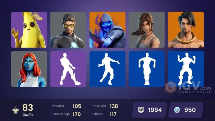 83 skins | Ride The Pony | Snowflake | Blue Striker | Sultura | Tart Tycoon | Fixer | Vivi Chroma | Fusion | Ronin | The Scientist | Rox