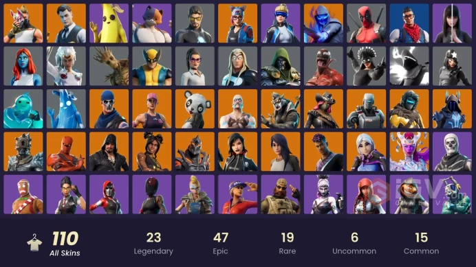 110 skins | Reaper | Ride The Pony | Neo Versa | Gold Midas | Point Patroller | Prodigy | Trilogy | Sultura | Fixer | Carbon Commando