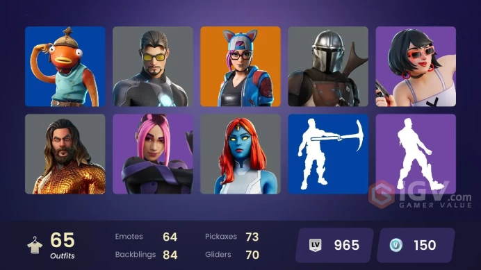 65 skins | Ride The Pony | Tart Tycoon | Dire | Calamity | The Prisoner | Predator | Eternal Knight | Snap | Fade | Blackheart | Lynx | A.I.M.