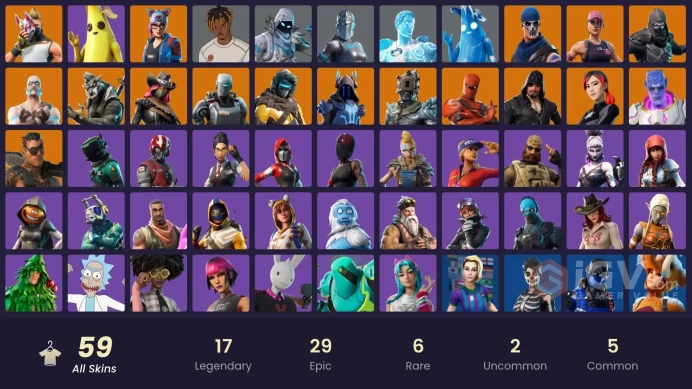 59 skins | Reaper | Ride The Pony | Carbon Commando | Trilogy | Dire | Calamity | Drift | The Prisoner | Joey | Ragnarok | Kymera | Blackheart
