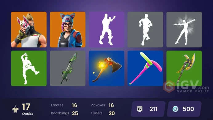 17 skins | Fresh | Blue Striker | Zenith | Calamity | Drift | Lynx | Peelverine | War Machine | Gwenpool | Emma Frost | Doom | Huntress