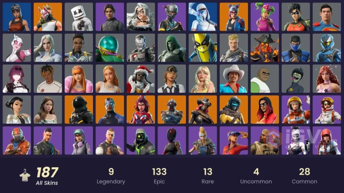 171 skins | Elite Agent | Take The L | Fresh | Reaper | Renegade Raider | Unchained Ramirez | Elite Zadie | Drift | Valor | Calamity