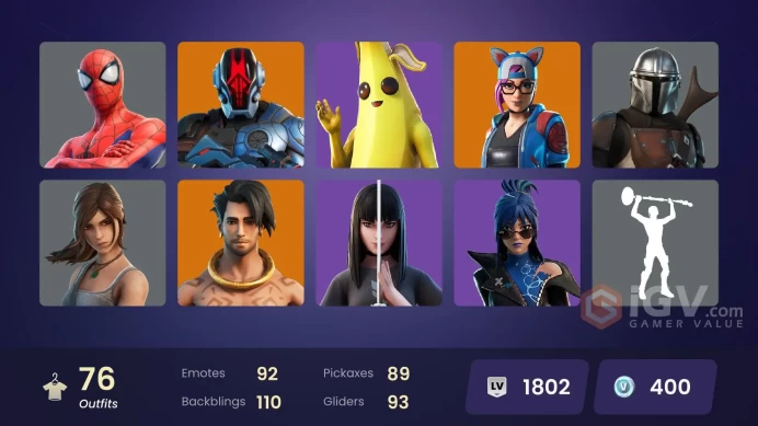 76 skins | Sultura | Valeria | The Prisoner | Spire Assassin | The Foundation | Predator | Torin | Menace | Ronin | Joey | Ruin | Spectra Knight