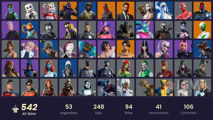 [PC/PSN/XBOX] 543 skins | Aerial Assault Trooper | Master Chief (Matte Black) | Psycho Bandit | Lara Croft | Laugh It Up | Candy Axe |Reaper Axe