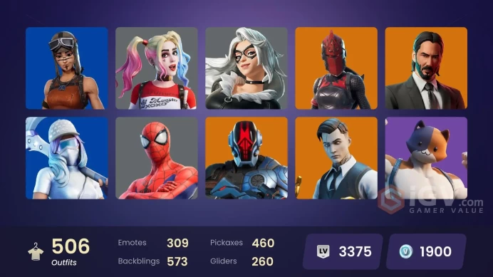 [PC/PSN/XBOX] 501 skins | Chun-Li | Master Chief (Matte Black) | Lara Croft | Laugh It Up | Naruto Uzumaki | 81+ comp items | 1900 VB