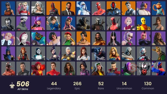 [PC/PSN/XBOX] 501 skins | Chun-Li | Master Chief (Matte Black) | Lara Croft | Laugh It Up | Naruto Uzumaki | 81+ comp items | 1900 VB