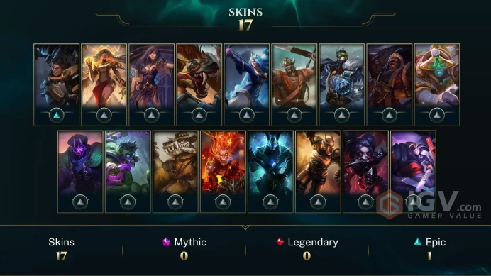 [Code 9897] Level 55 + 17 Skins / EUW / Very Cheap