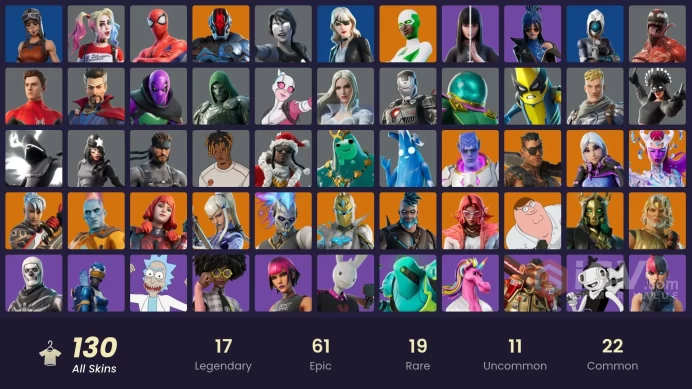 [Code 9903] [PC] 130 skins | Renegade Raider | Subzero Cryptic | Lina Scorch | Joey | Peter Griffin | The Origin | The Imagined | Kymera | Zeus 