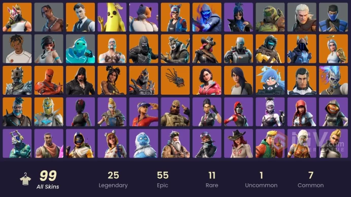 [Code 9743] [PC] 99 skins | Travis Scott | Calamity | A.I.M. | Sentinel | Ruin | Blackheart | Ragnarok | The Ageless | Lynx | Midas | Nezumi | F