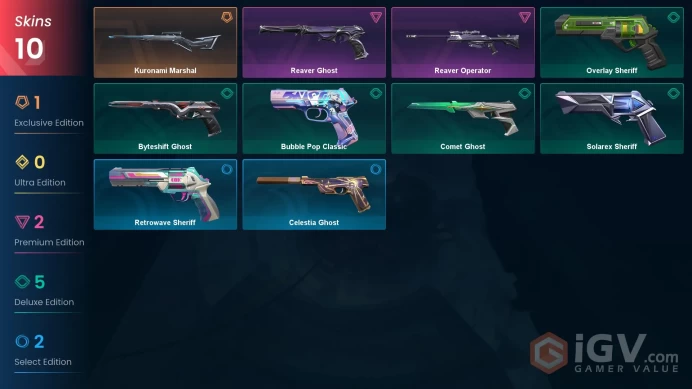 | AP | 10 SKINS | VALUE: 5925 VP | Kuronami Marshal | Reaver Ghost | RANKED READY | 174 LEVEL | INSTANT DELIVERY | FULL ACCESS | FbFRd |