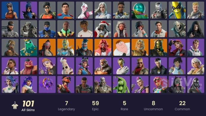 [PC] 97 skins | Renegade Raider | Omegarok | Zeus | Spectra Knight | Valeria | Peter Griffin | Kado Thorne | Hades | Poseidon [FULL ACCESS]
