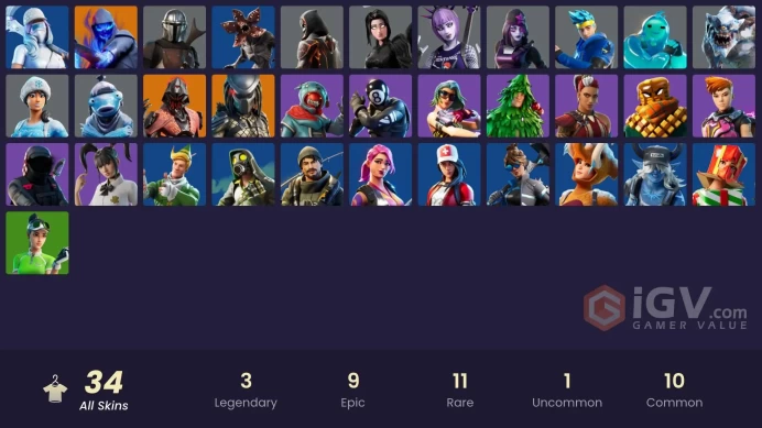 | PC/PSN/XBOX | 34 SKINS | Fusion | Predator | Mandalorian | Oppressor | Frozen Nog Ops | Kondor | Mancake | Mave | Reese | 0 VBUCKS | Fbjuy |