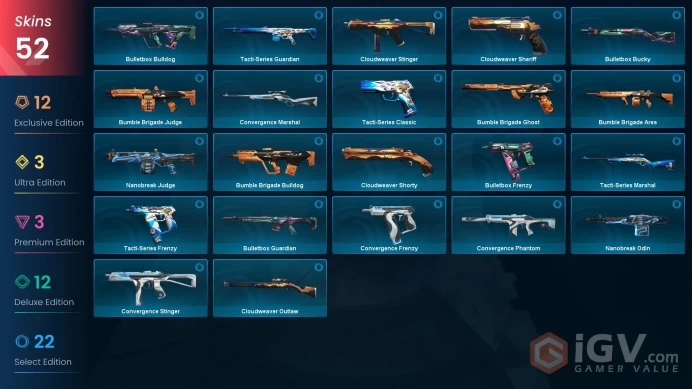 NA/USA 48400 VP Spent Champions 2024 Phantom Evori Dreamwings Vandal ChronoVoid Vandal Neo Frontier Phantom Prime Vandal Reaver Guardian Prelude