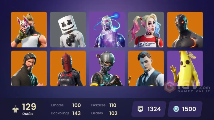  [PC/PSN/XBOX] 130 skins | OG STW | Galaxy | The Reaper | Elite Agent | Omega (stage 5) | Gold Meowscles | Y335